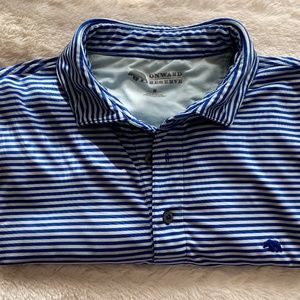 Men’s Onward Reserve Blue & White Polo Shirt [M]